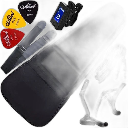 Kit Acessórios De Violão C/ Capa Afinador + Multi Acessórios