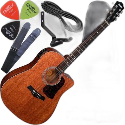Kit Violão Eletroacústico Eq 3 Bandas Aço Sgd195c Shelby