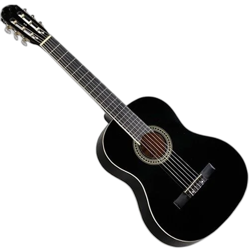Kit Violão Acústico Barato Nylon Preto  C/ Capa + Acessórios