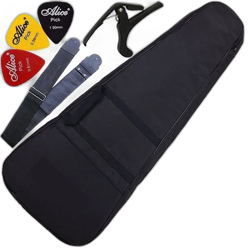 Capa Violão Folk + Suporte + Palhetas + Capotraste + Correia