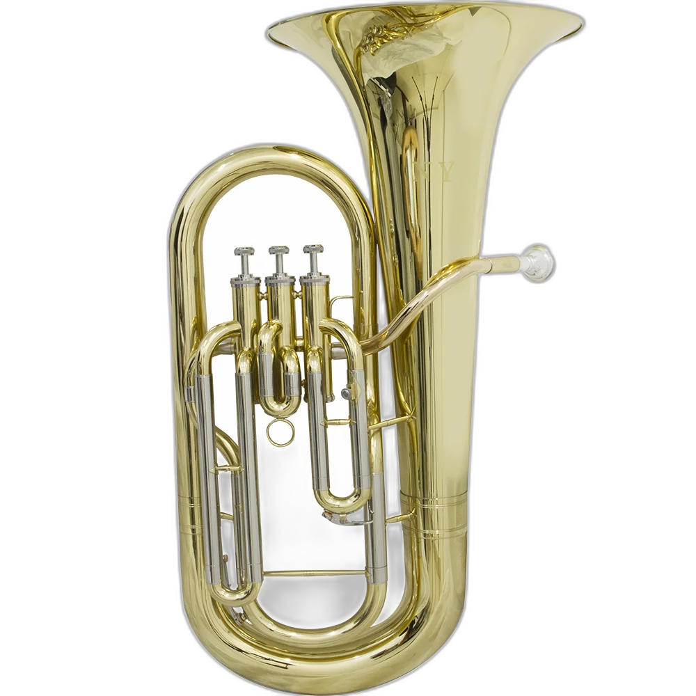 Bombardino Euphonium 3 Pistos Ep 200 Laqueado Dourado Com Case New York