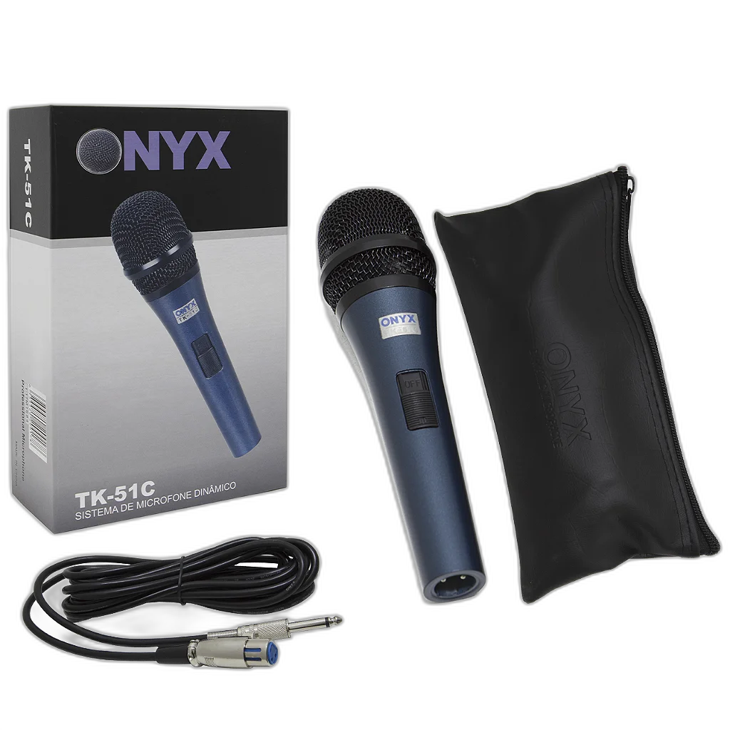 Microfone Dinâmico Com Fio Tk 51c Onyx