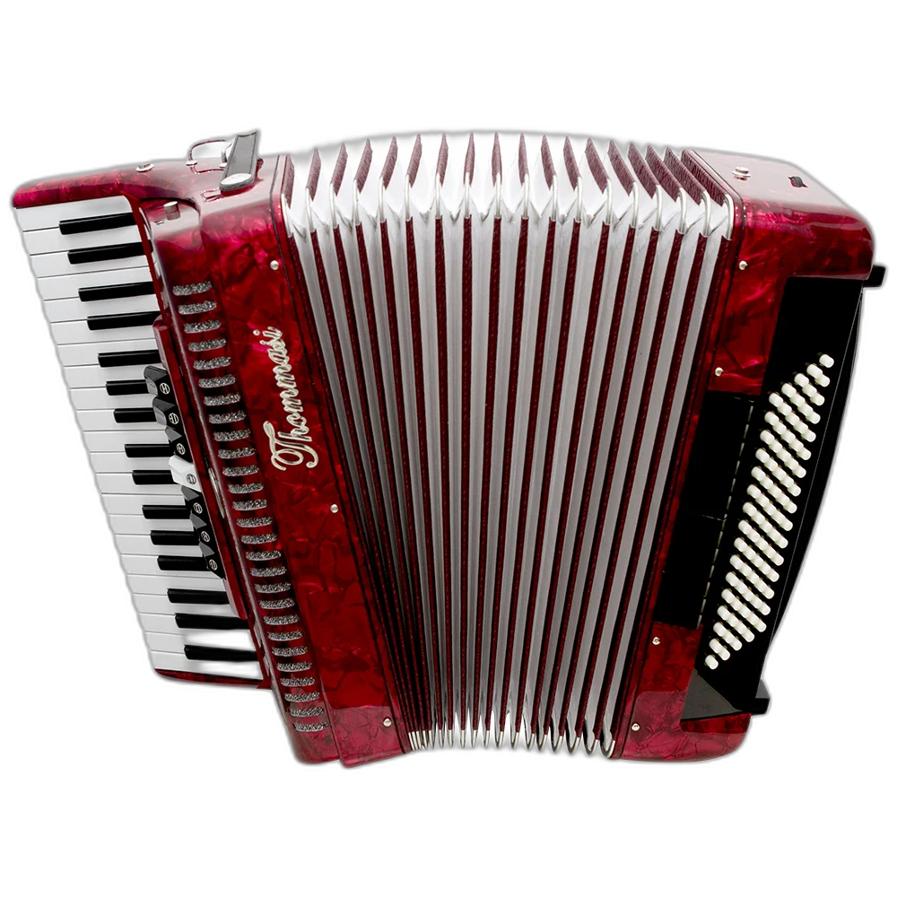 Acordeon 80 Baixos 37 Teclas Ta 8009 Vermelho Thommasi