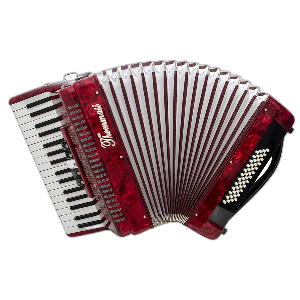 Acordeon 48 Baixos 34 Teclas Ta 4805 Vermelho Thommasi