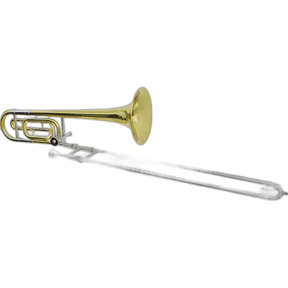 Trombone De Vara Com Rotor Tb 200vr Laqueado Dourado Com Case New York