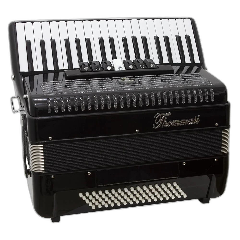 Acordeon 80 Baixos 37 Teclas Ta 8009 Preto Thommasi