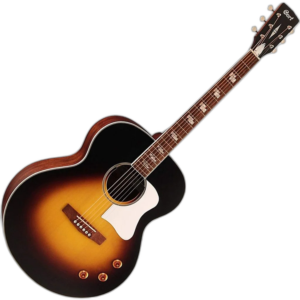 Kit Violão Eletroacústico Jumbo Cort Cj Retro Vsm Pré
