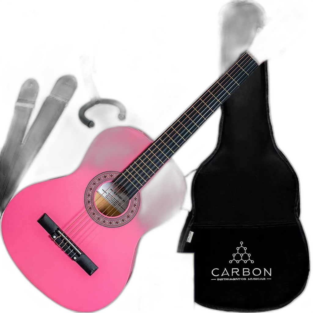 Kit Violão Clássico Acústico Nylon Cg-3801 Rosa Andaluz Vx05