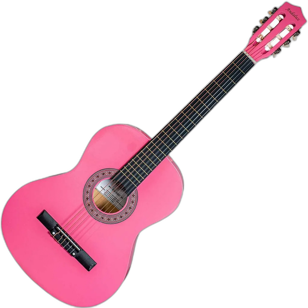 Kit Violão Clássico Elétrico Nylon Cg-3801 Rosa Andaluz Vx07