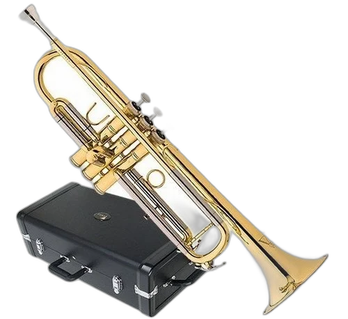Trompete Eagle Laqueado C/ Estante Suporte Hardcase Tr504